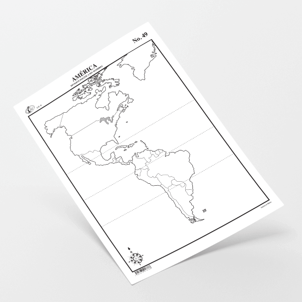 Mapa Tama O Carta Am Rica Divisi N Pol Tica Sin Nombres Grupo Editorial Raf Test